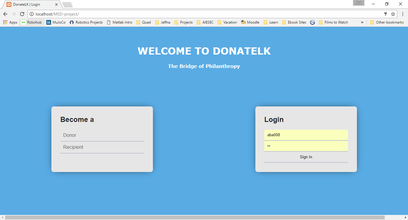 DonateLK: Web Based Donation Platform