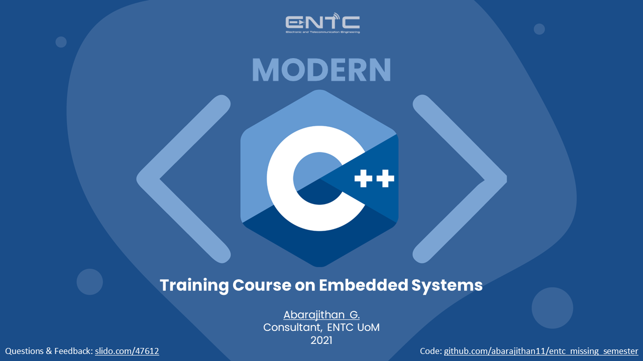 Webinars: Modern C++ & Embedded
